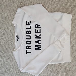 Rock & Republic Trouble Maker Black and White Long Sleeve Top